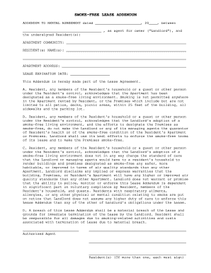 Smoke-Free Lease Addendum