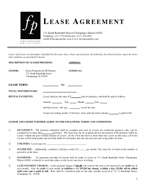 Residential Lease Agreement