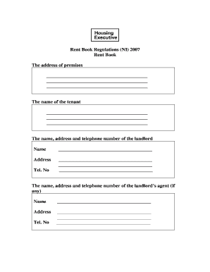 Rent Book Regulations (NI) 2007