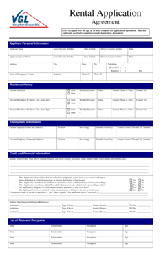 Rental Application Agreement