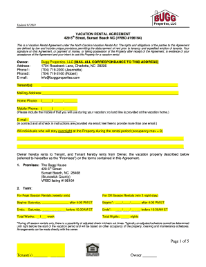 Vacation Rental Agreement