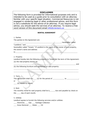 Rental Agreement Template