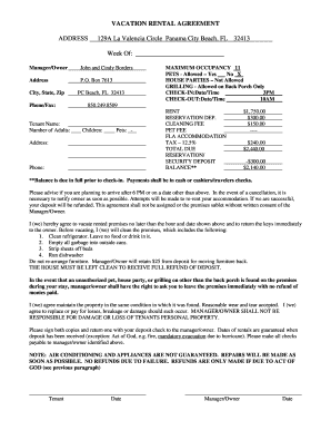 VACATION RENTAL AGREEMENT - Ohlson Chateau