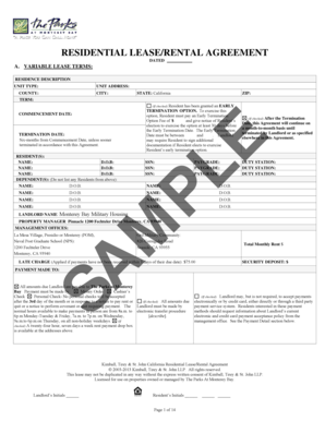 California Residential Lease Agreement