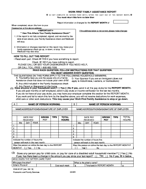 Work First Family Assistance Report