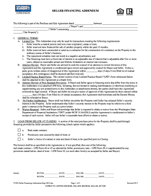 Seller Financing Addendum