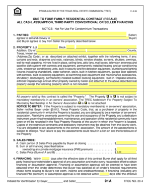 Texas Residential Real Estate Contract