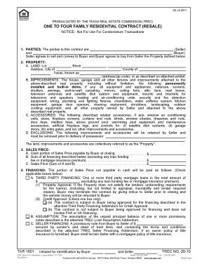 Texas Residential Contract (Resale)