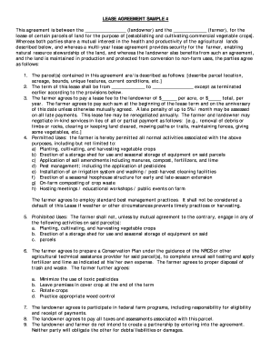 Lease Agreement Sample 4