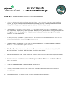 Girl Scout Council Patch Order Form