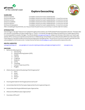 Girl Scout Geocaching Activity Guide