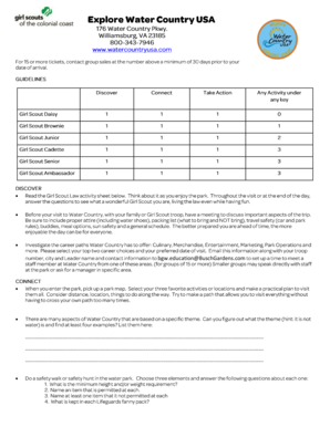 Busch Gardens Field Trip Permission Slip
