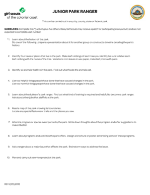 Junior Park Ranger Activity Guide