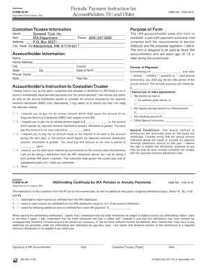 IRS Form W-4P for IRA Pension or Annuity Payments