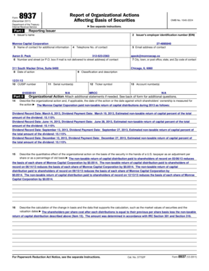 IRS Form 8937 Report