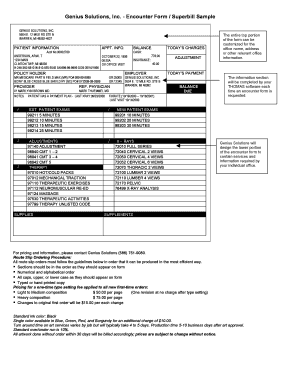 Genius Solutions Encounter Form