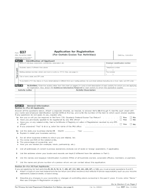 IRS Form 637 Application for Registration