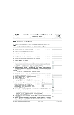 IRS Form 8911 Alternative Fuel Vehicle Refueling Property Credit