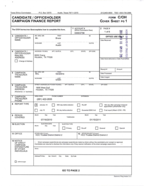 Texas Ethics Commission Campaign Finance Report