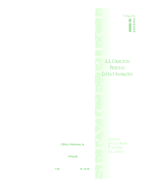 A.A. Corrections Prerelease Contact Form