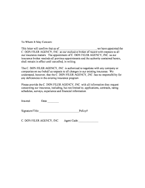 Insurance Broker Appointment Letter