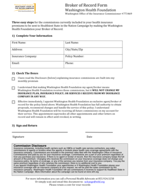 Broker of Record Form