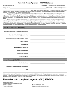 Broker Data Access Agreement