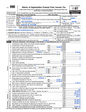 Form 990 Return of Organization Exempt From Income Tax