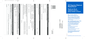 28 Degrees Platinum MasterCard Additional Cardholder Application