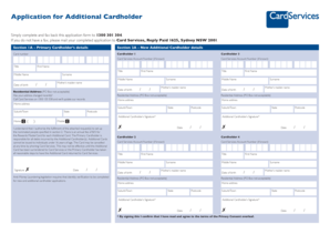Application for Additional Cardholder