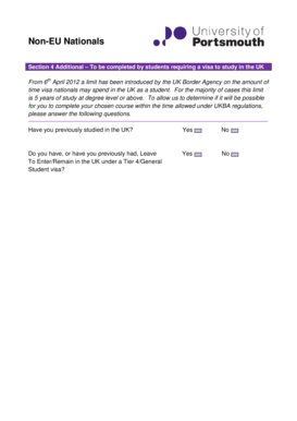 UK Student Visa Application Form