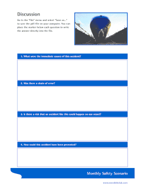 Monthly Safety Scenario Report