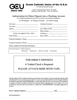 Greek Catholic Union Settlement Option Election Form