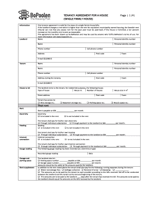 Tenancy Agreement for a House