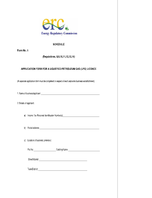 Application Form for LPG Licence