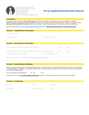 W-9 Request for Taxpayer Identification Number