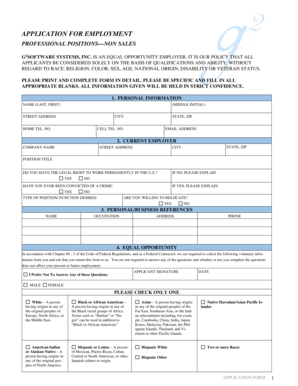 G2 Software Systems Employment Application