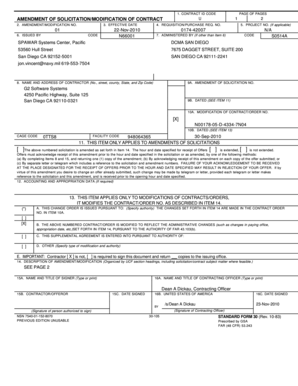 US Federal Contract Modification Form