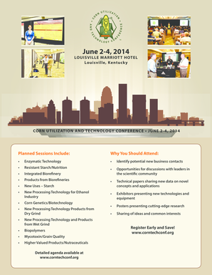 June 2-4, 2014 - Corn Utilization and Technology Conference - corntechconf