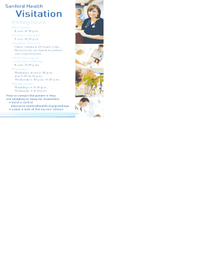 Sanford Health Visitation Policy