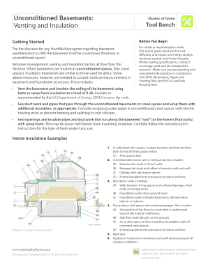Fillable Online youthbuild Unconditioned Basements: Venting and ...