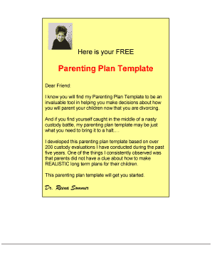 Parenting Plan Template