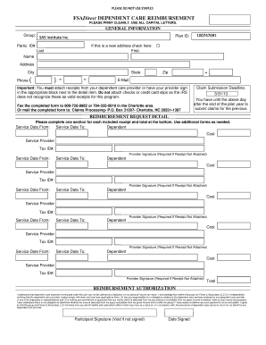 FSADirect Dependent Care Reimbursement Form