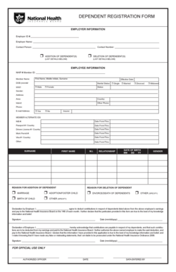 Dependent Registration Form