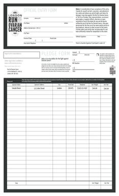 Run for Ovarian Cancer Entry Form