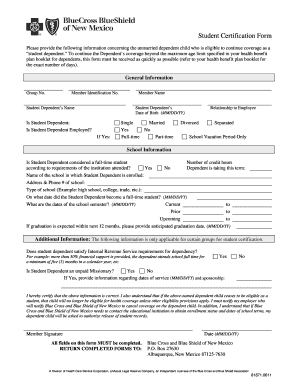 Student Certification Form