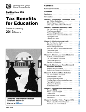 IRS Publication 970 Tax Benefits for Education