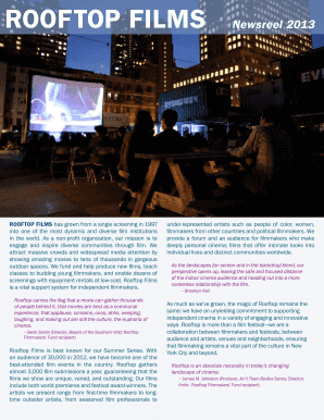 Rooftop Films Membership Application