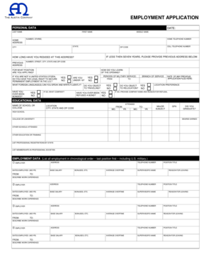 Employment Application Form