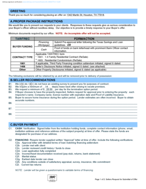 Texas Residential Real Estate Offer Submission Form